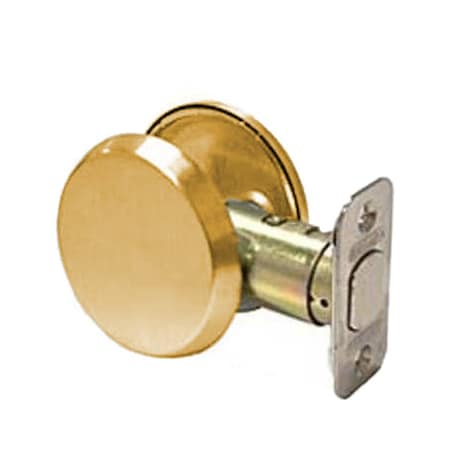 Schlage SLO: Door Bolt w/Blank Plate 12-287 Triple Option Bolt, Blank Plate X Inside Turn Bright Brass SCH-B581-605-SCHLAGE